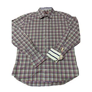 Robert Graham X Shirt Mens Extra Large Multicolor Flip Cuff Statement Colorful‎